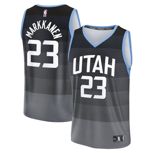 Utah Jazz Lauri Markkanen Fanatics 2025/26 City Edition Fast Break Jersey - Black
