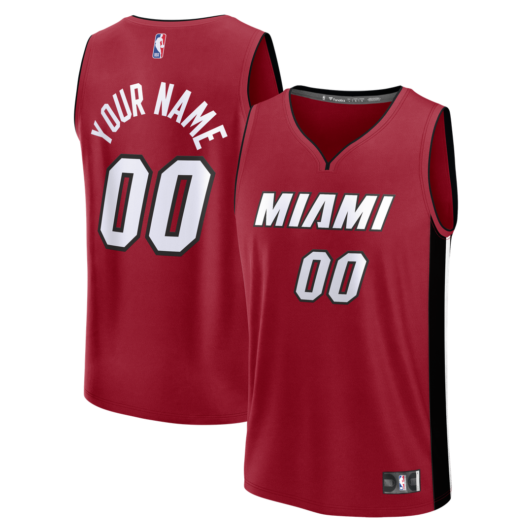 Miami Heat Fanatics Fast Break Custom Jersey - Icon Edition - Red