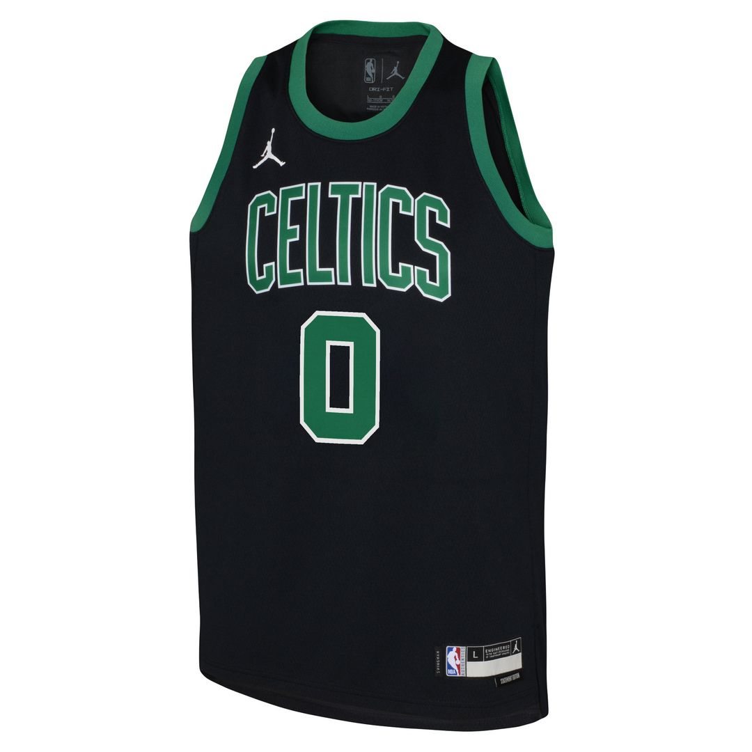 Boston Celtics Jayson Tatum Jordan Brand Youth Swingman Jersey - Statement Edition - Black
