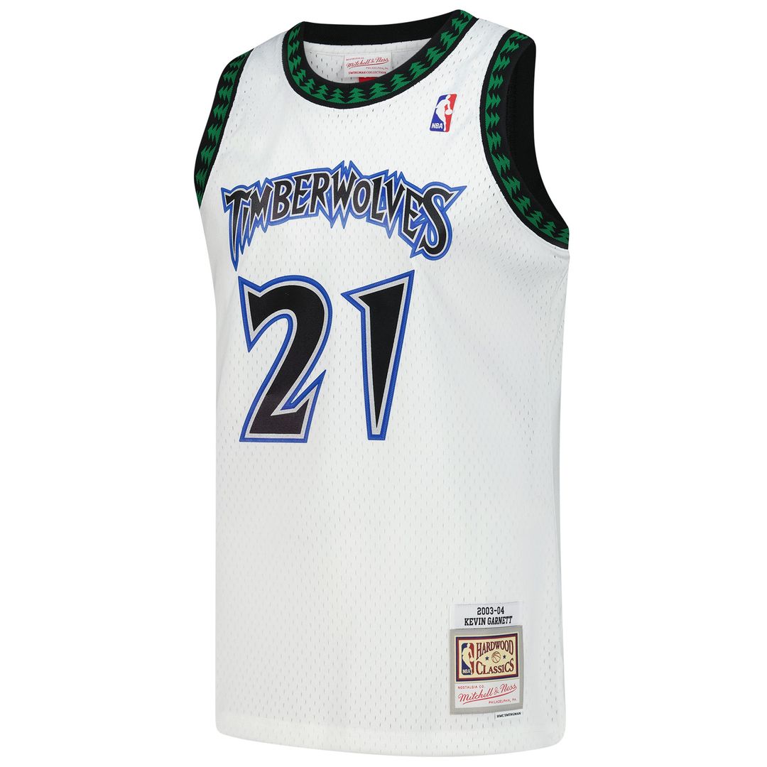 Minnesota Timberwolves Kevin Garnett Mitchell & Ness Hardwood Classics Swingman Jersey - White