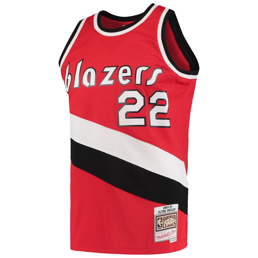 Portland Trail Blazers Clyde Drexler Mitchell & Ness 1983/84 Hardwood Classics Swingman Jersey - Red