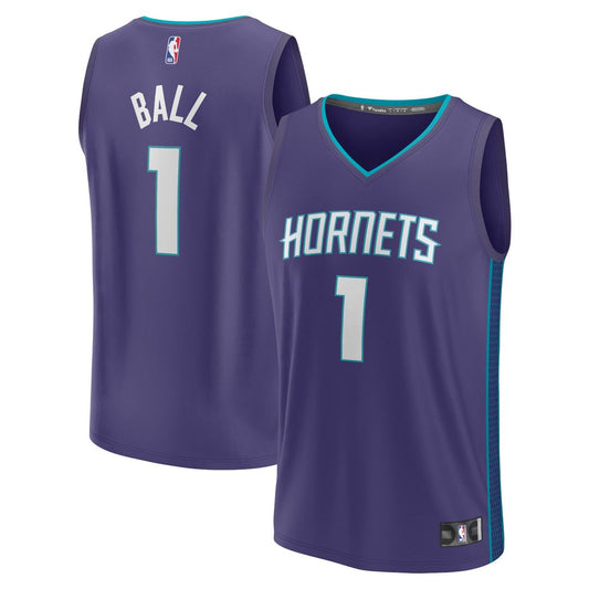 Charlotte Hornets LaMelo Ball Fanatics Fast Break Replica Player Jersey - Statement Edition - Purple