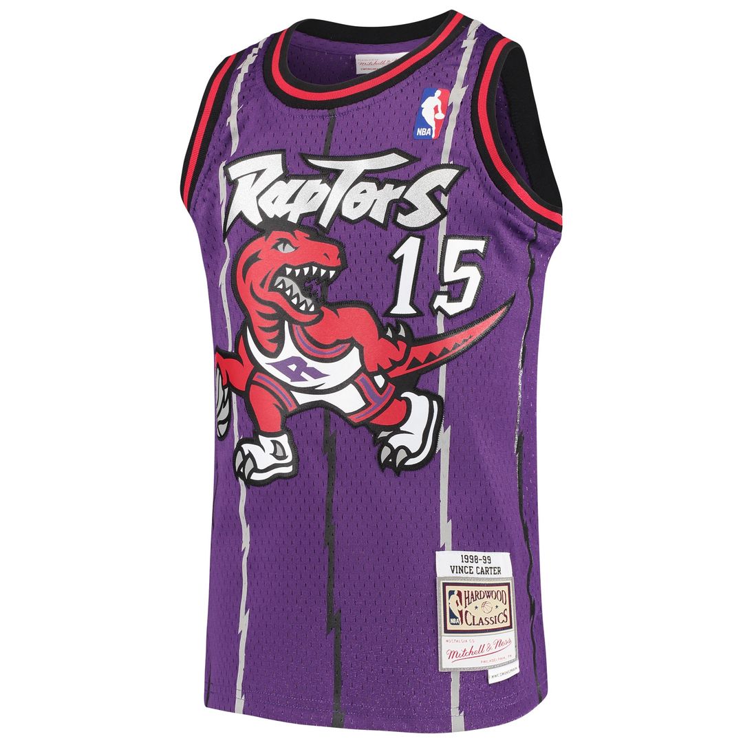 Toronto Raptors Vince Carter Mitchell & Ness Youth 1998/99 Hardwood Classics Swingman Throwback Jersey - Purple