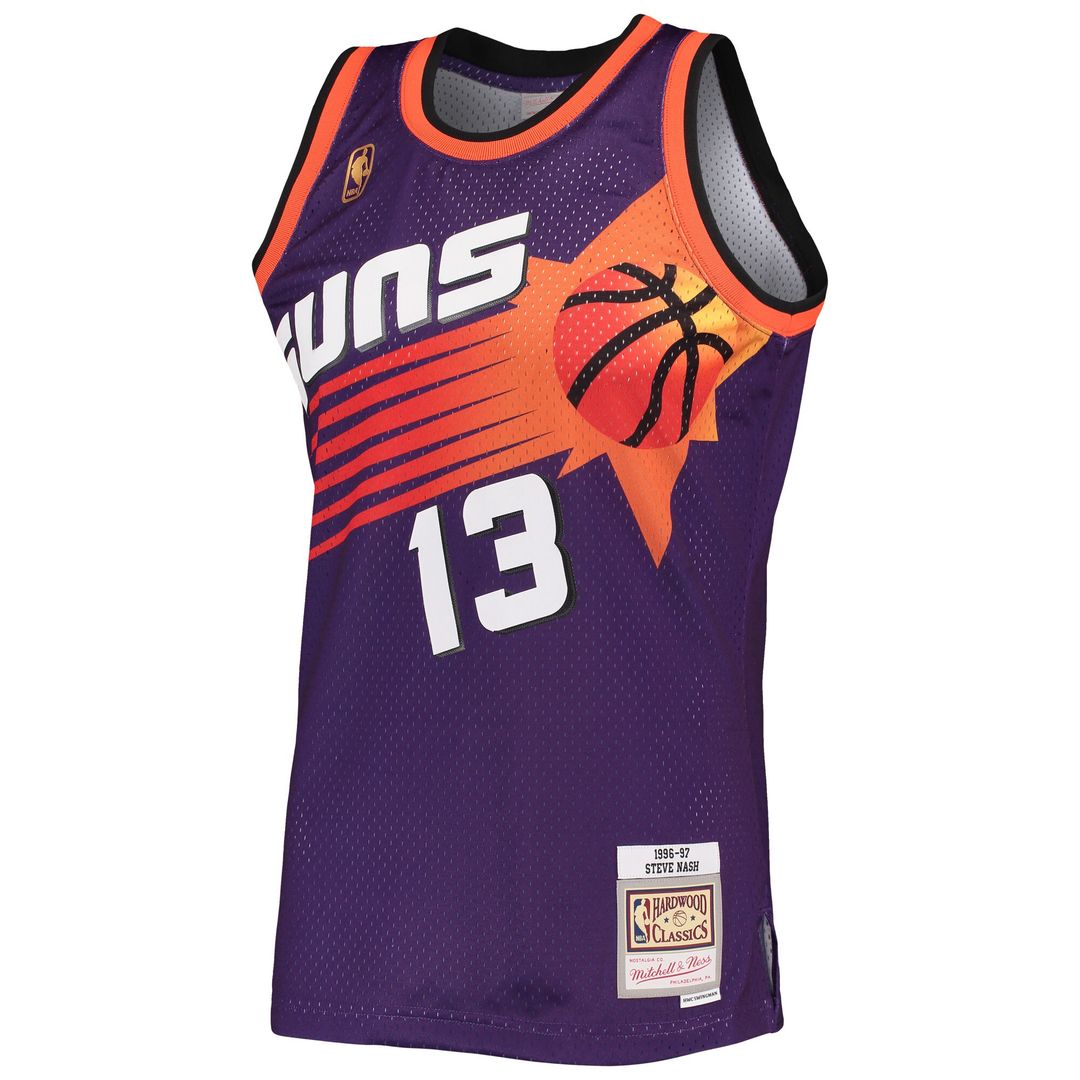 Phoenix Suns Steve Nash Mitchell & Ness 1996/97 Hardwood Classics Swingman Jersey - Purple