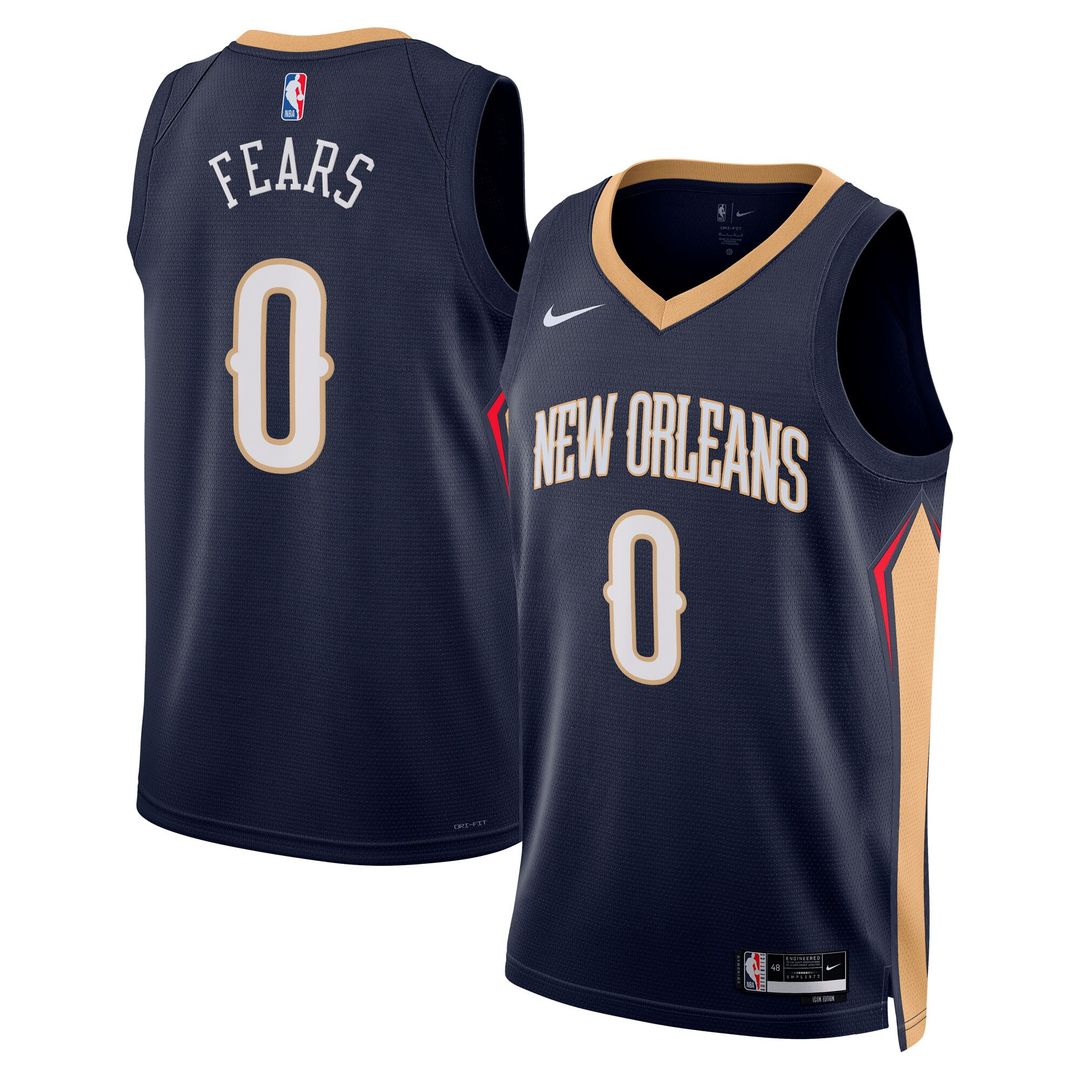 New Orleans Pelicans Jeremiah Fears Nike Unisex Swingman Player Jersey - Icon Edition - Navy