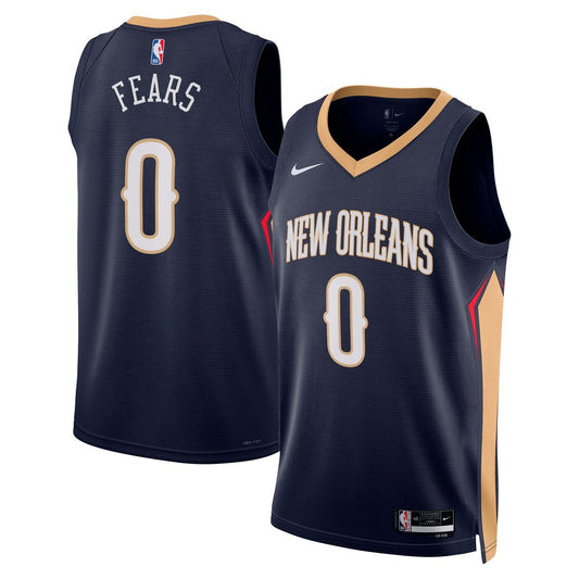 New Orleans Pelicans Jeremiah Fears Nike Unisex Swingman Player Jersey - Icon Edition - Navy