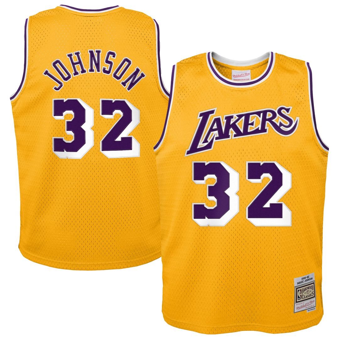 Los Angeles Lakers Magic Johnson Toddler 1984/85 Swingman Jersey - Gold