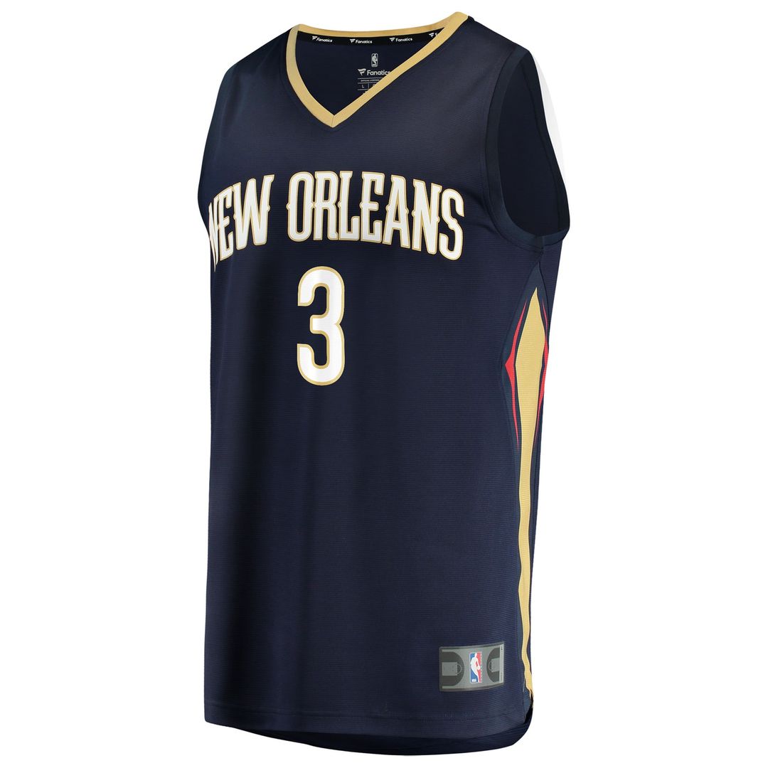 New Orleans Pelicans Jordan Poole Fanatics Fast Break Replica Jersey - Navy - Icon Edition