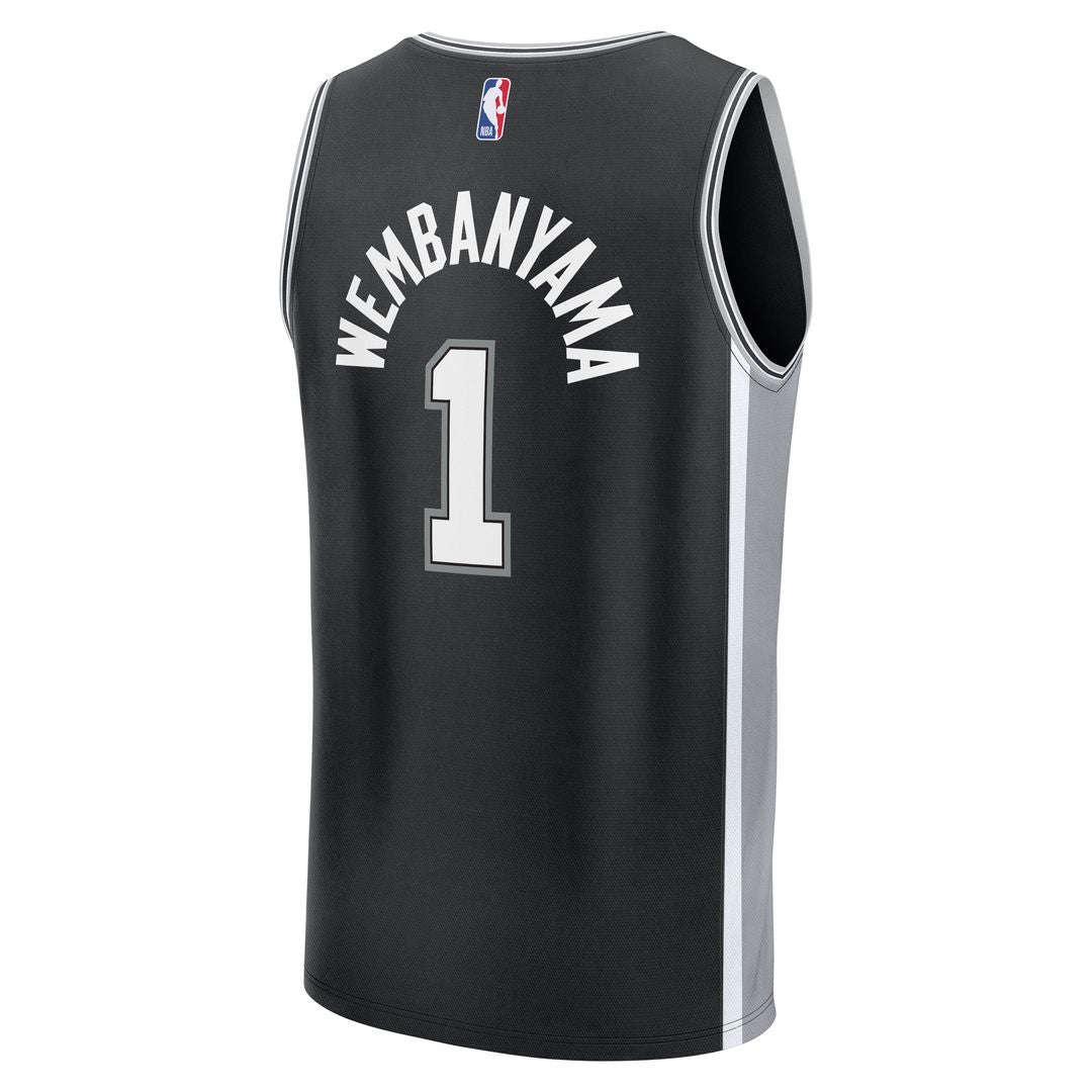 San Antonio Spurs Victor Wembanyama Fanatics Youth Fast Break Replica Player Jersey - Icon Edition - Black