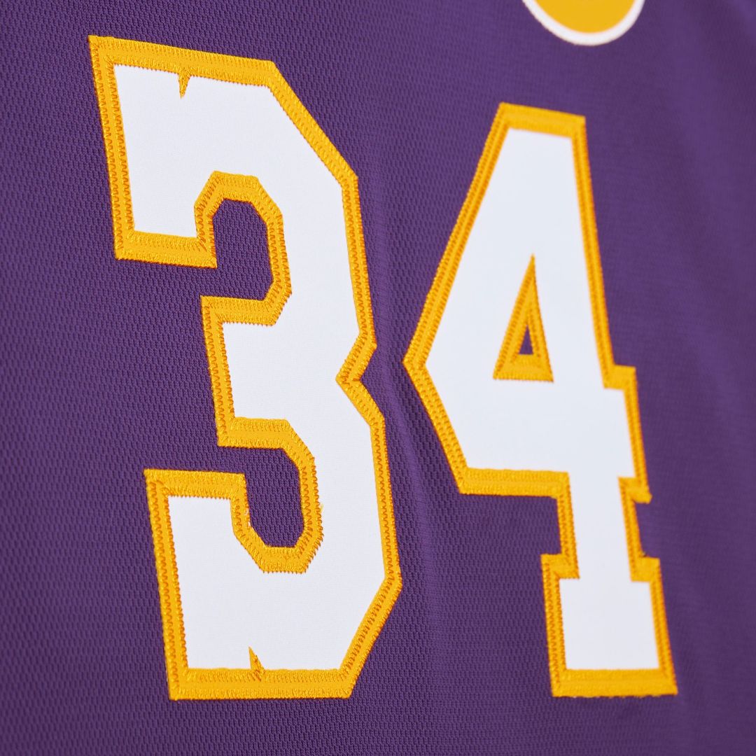 Los Angeles Lakers Shaquille O'Neal Mitchell & Ness 2000 NBA All - Star Game Authentic Jersey - Purple