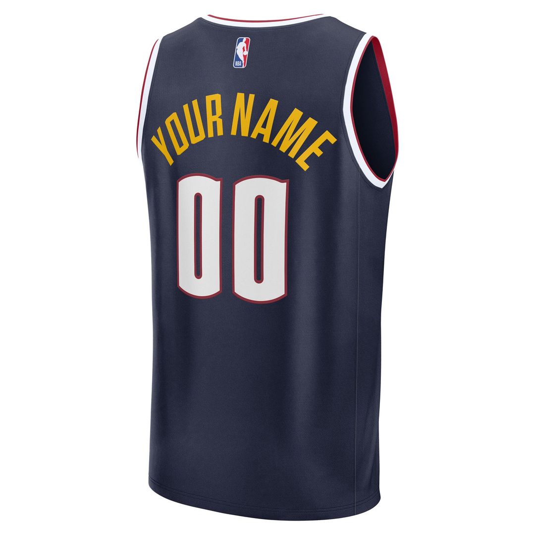 Denver Nuggets Fanatics Youth Fast Break Custom Replica Jersey - Navy - Icon Edition