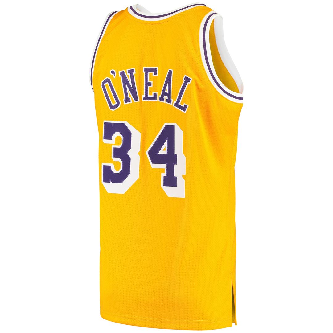 Los Angeles Lakers Shaquille O'Neal Mitchell & Ness 1996/97 Hardwood Classics Authentic Jersey - Gold