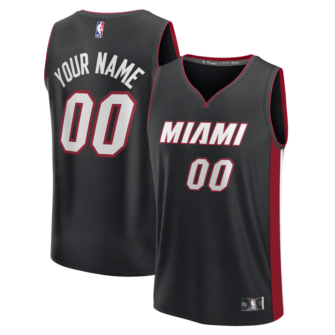 Miami Heat Fanatics Fast Break Custom Jersey - Icon Edition - Black