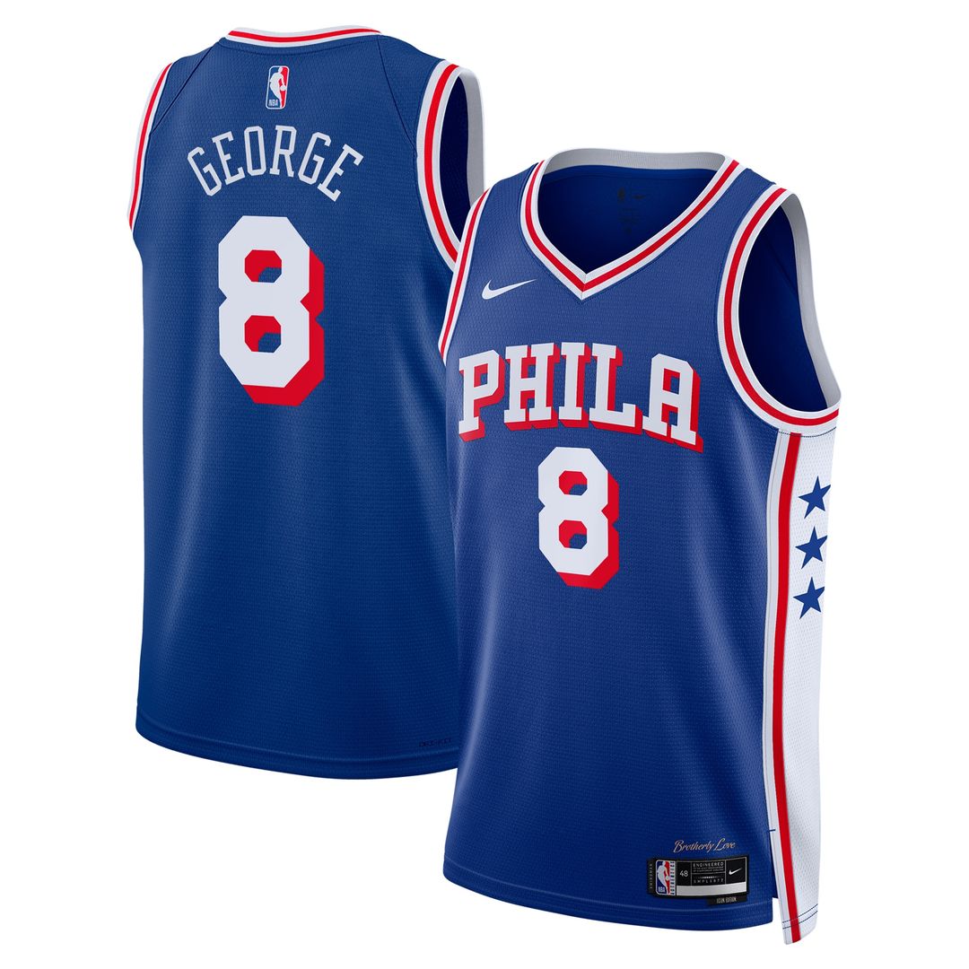 Philadelphia 76ers Paul George Nike Unisex 2024 Offseason Addition Nike Swingman Jersey - Royal