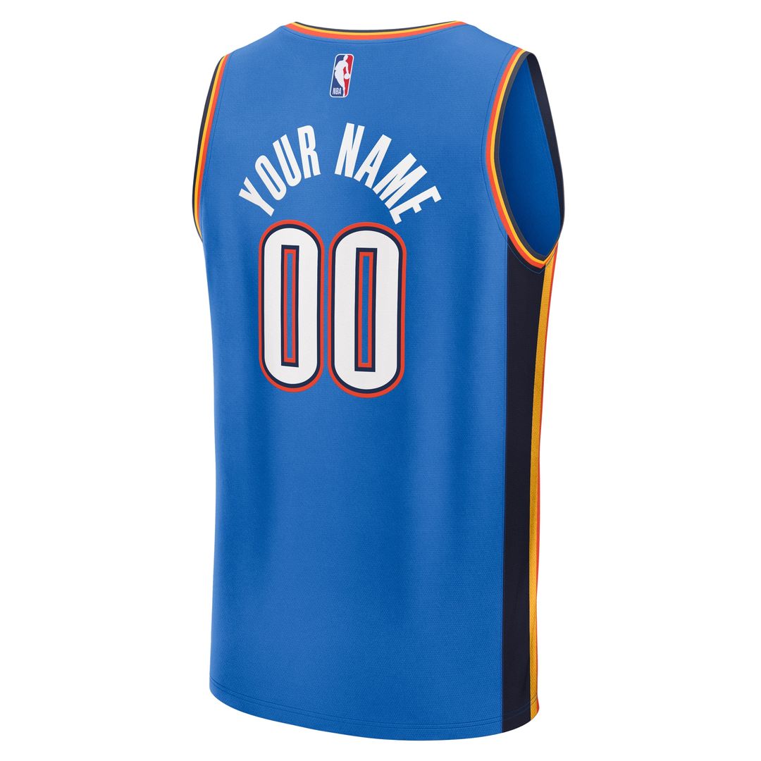 Oklahoma City Thunder Fanatics Fast Break Custom Jersey - Icon Edition - Blue