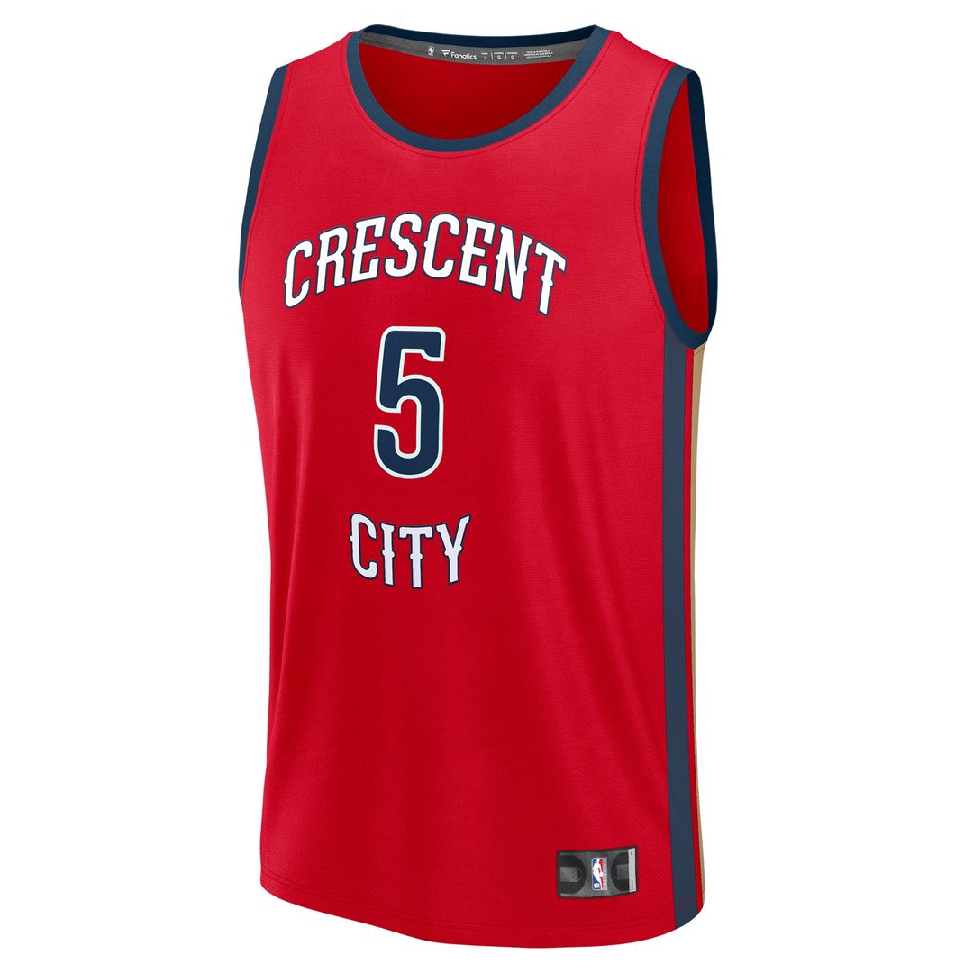 New Orleans Pelicans Dejounte Murray Fanatics Youth Fast Break Replica Player Jersey - Statement Edition - Red