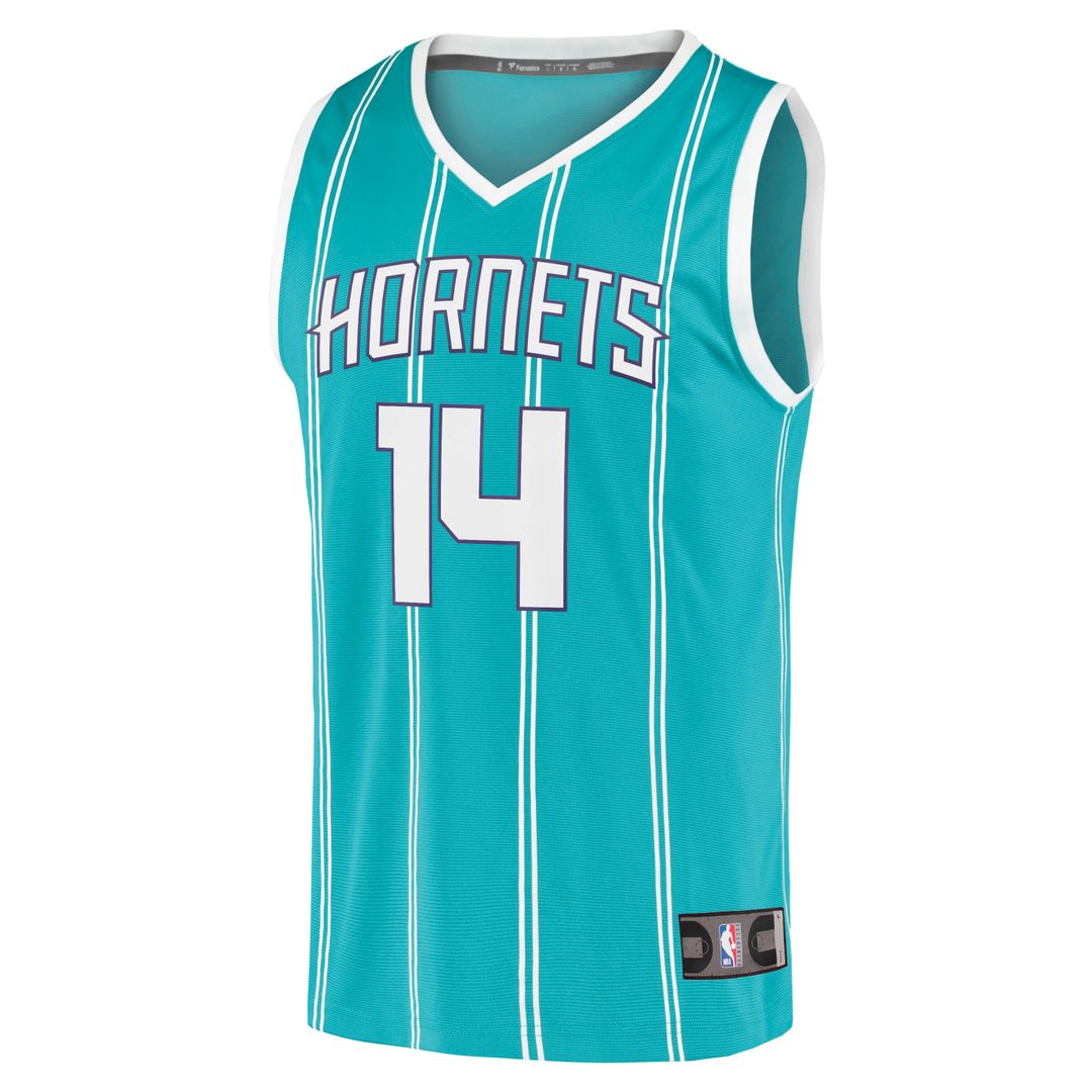 Charlotte Hornets Nick Richards Fanatics Fast Break Replica Jersey - Icon Edition - Teal