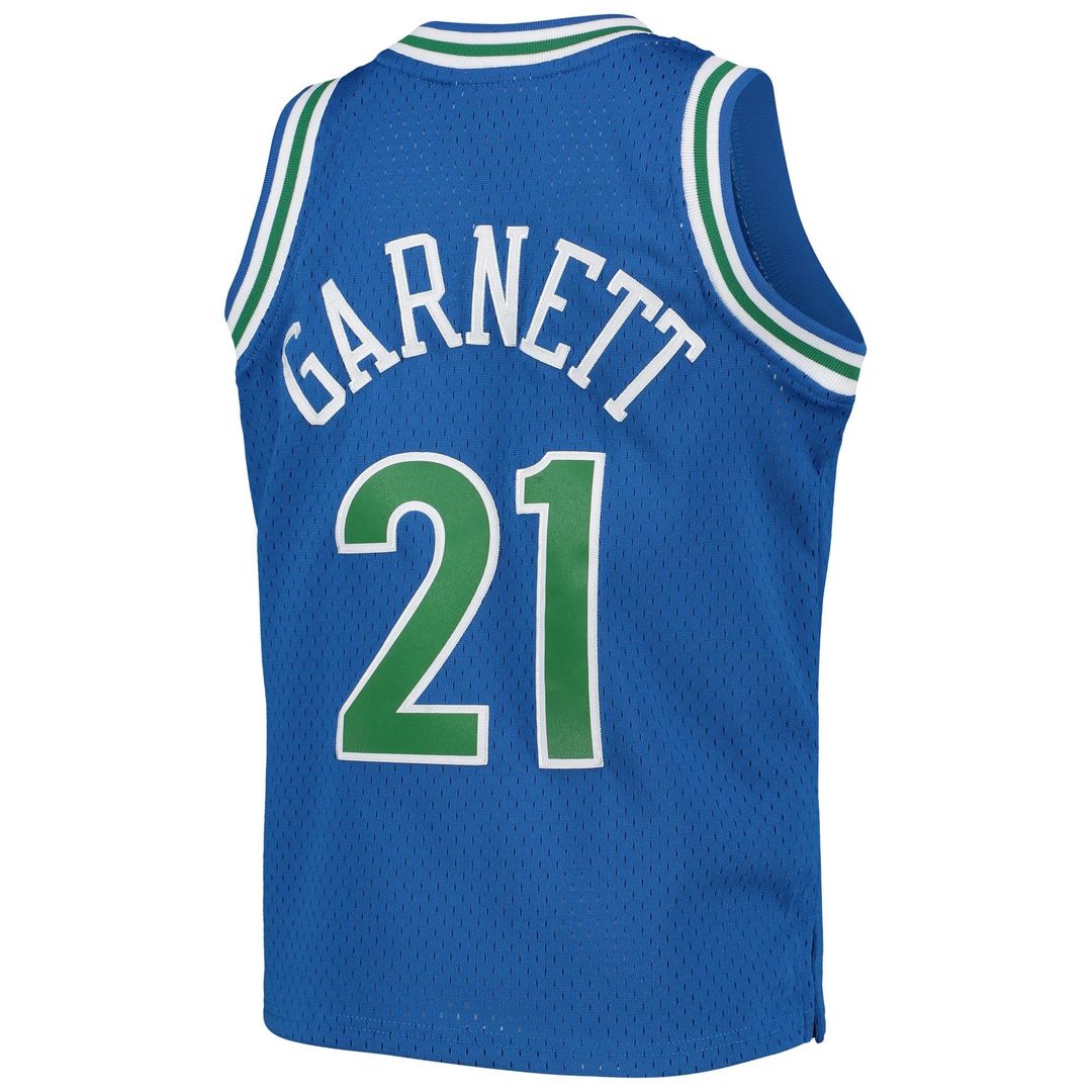 Minnesota Timberwolves Kevin Garnett Mitchell & Ness Youth 1995 - 96 Hardwood Classics Swingman Jersey - Blue