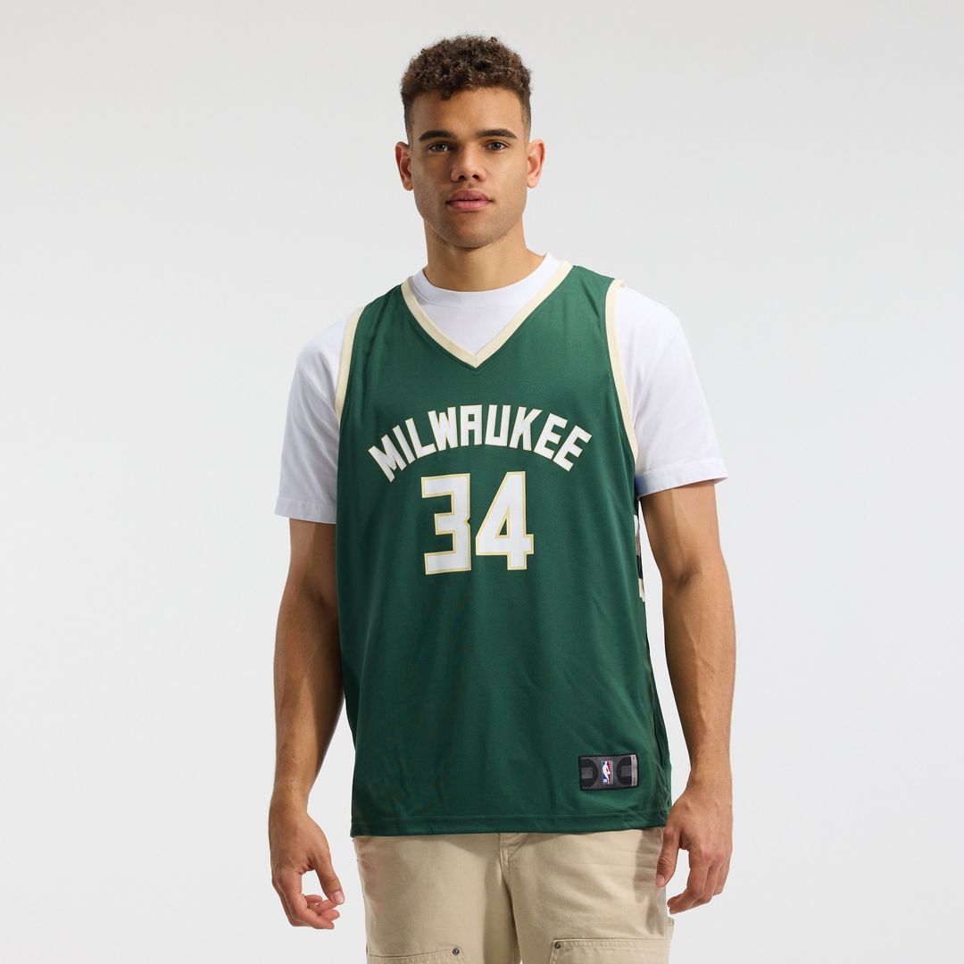 Milwaukee Bucks Giannis Antetokounmpo Fanatics Fast Break Replica Player Jersey - Icon Edition - Hunter Green