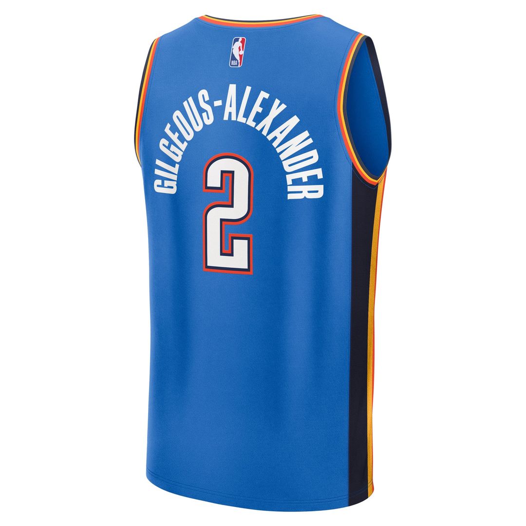 Oklahoma City Thunder Shai Gilgeous - Alexander Fanatics Youth Fast Break Replica Player Jersey - Icon Edition - Blue