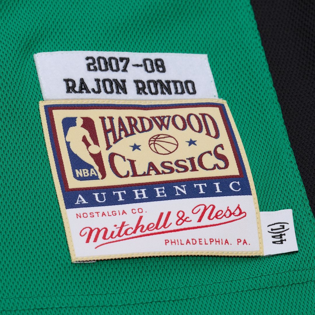 Boston Celtics Rajon Rondo Mitchell & Ness 2007 - 08 Hardwood Classics Authentic Jersey - Kelly Green
