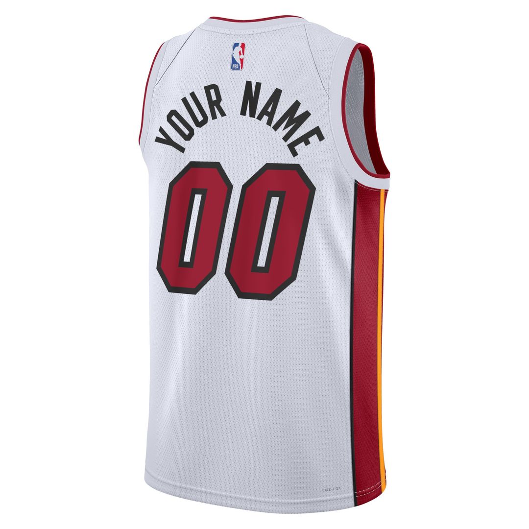 Miami Heat Nike Unisex Swingman Custom Jersey White - Association Edition