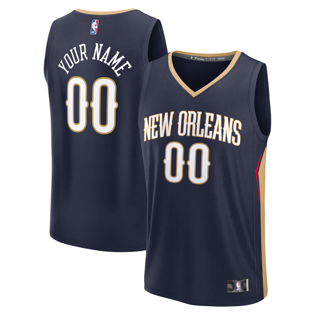 New Orleans Pelicans Fanatics Fast Break Custom Jersey - Icon Edition - Navy