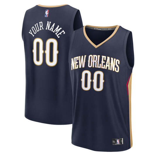 New Orleans Pelicans Fanatics Fast Break Custom Jersey - Icon Edition - Navy