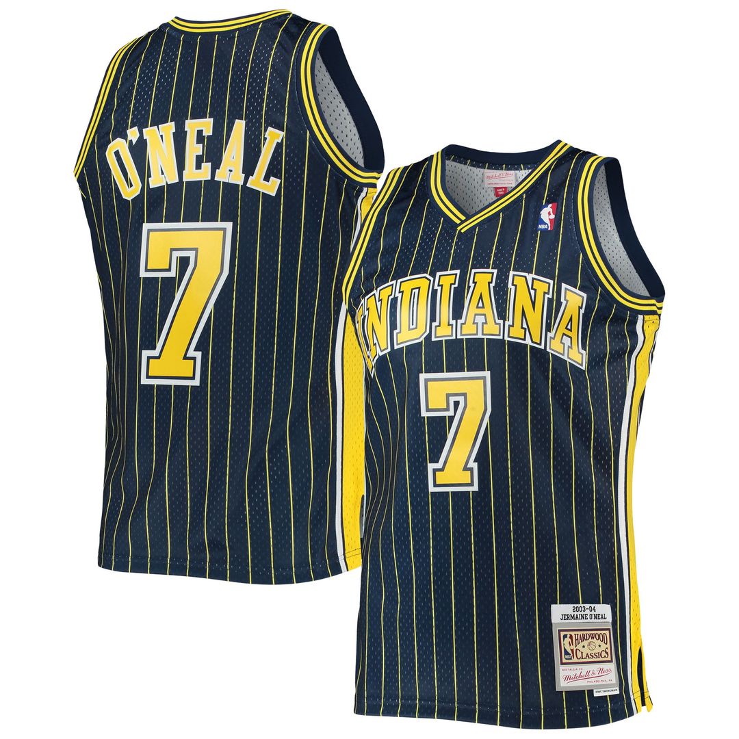 Indiana Pacers Jermaine O'Neal Mitchell & Ness 2003/04 Hardwood Classics Swingman Jersey - Navy