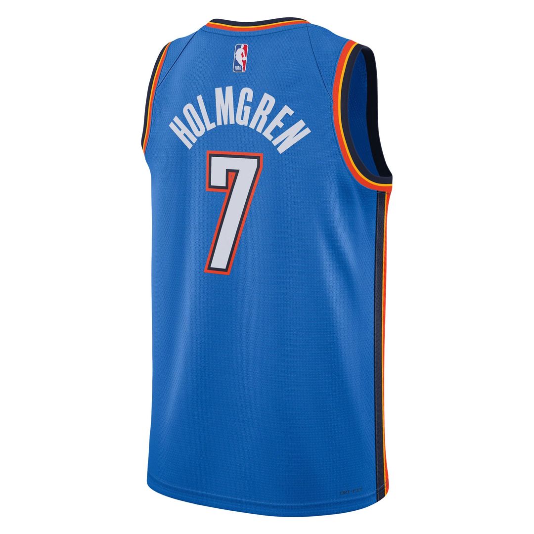 Oklahoma City Thunder Chet Holmgren Nike Unisex 2022 NBA Draft First Round Pick Player Swingman Jersey - Icon Edition - Blue