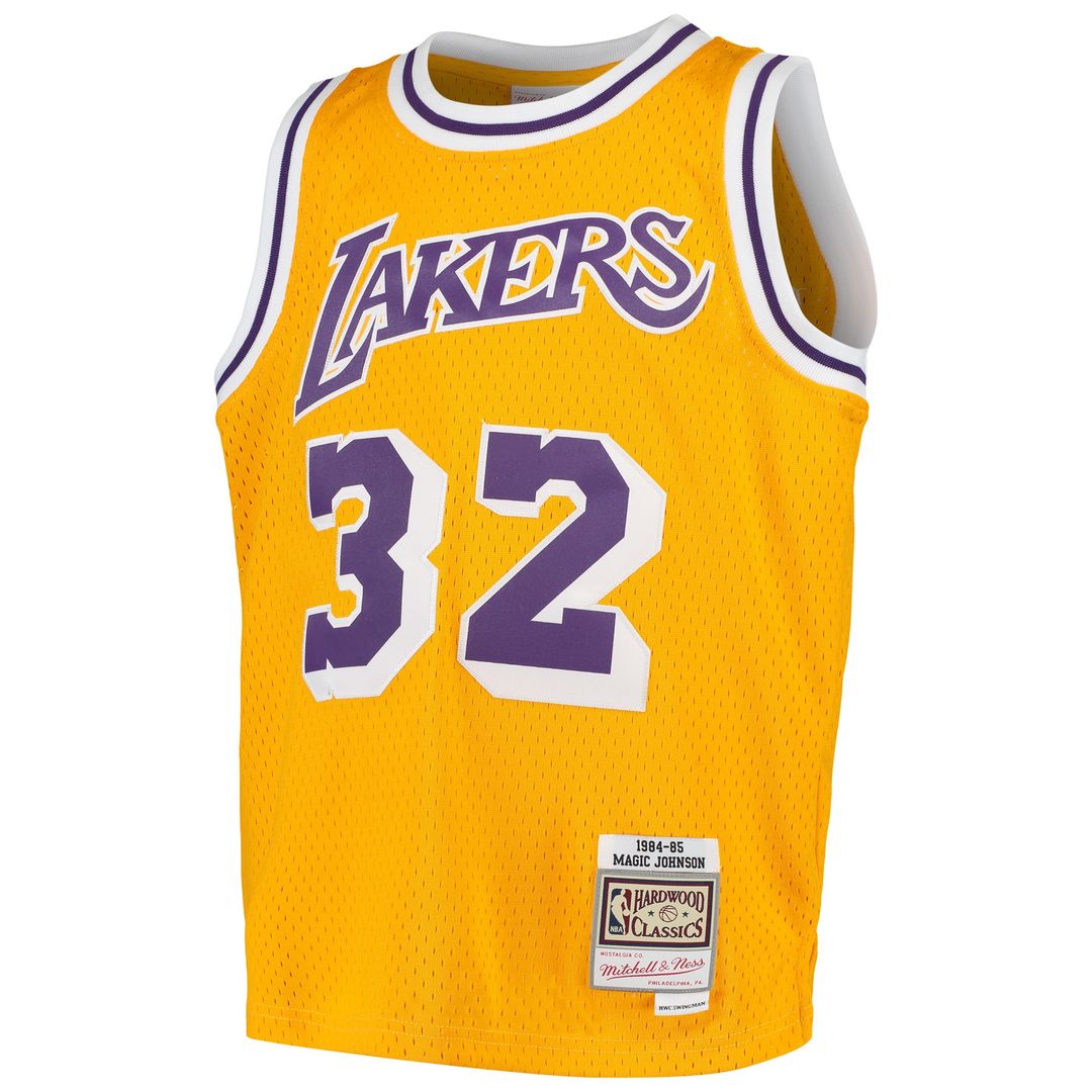 Los Angeles Lakers Magic Johnson Mitchell & Ness Youth Swingman Throwback Jersey - Gold