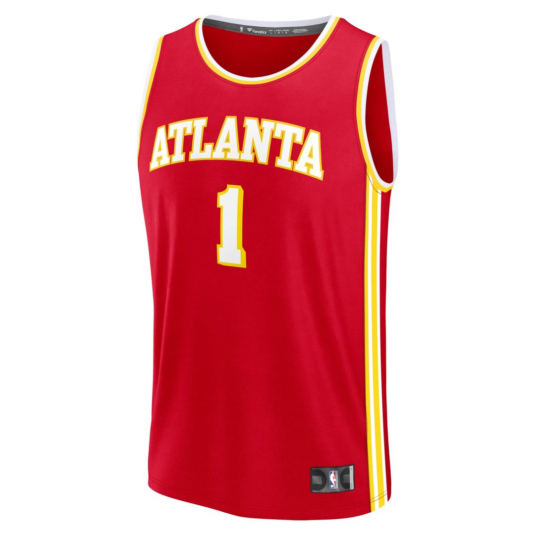 Atlanta Hawks Jalen Johnson Fanatics Fast Break Replica Jersey - Icon Edition - Red