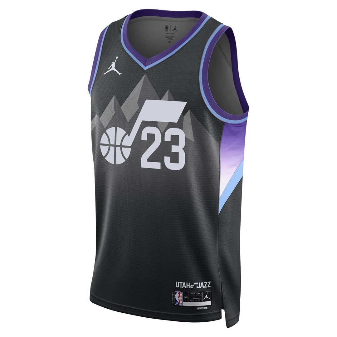 Utah Jazz Lauri Markkanen Jordan Brand Unisex 2024/25 Swingman Jersey - Statement Edition - Black
