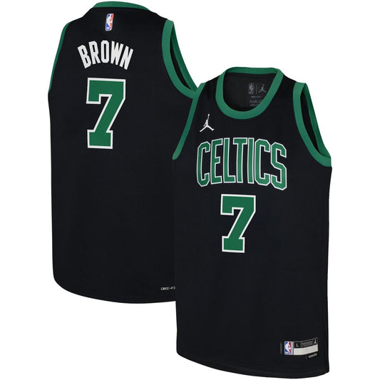 Boston Celtics Jaylen Brown Jordan Brand Youth Swingman Jersey - Statement Edition - Black