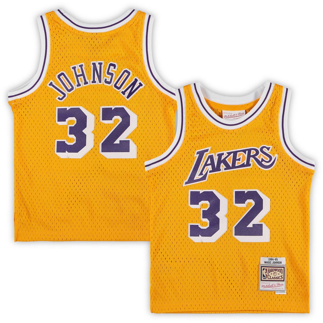 Los Angeles Lakers Magic Johnson Mitchell & Ness Preschool 1984 - 1985 Hardwood Classics Throwback Team Jersey - Gold