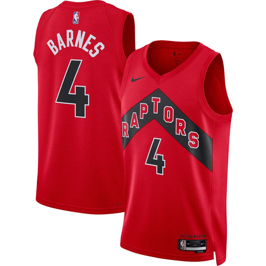 Toronto Raptors Scottie Barnes Nike Unisex Swingman Jersey - Icon Edition - Red
