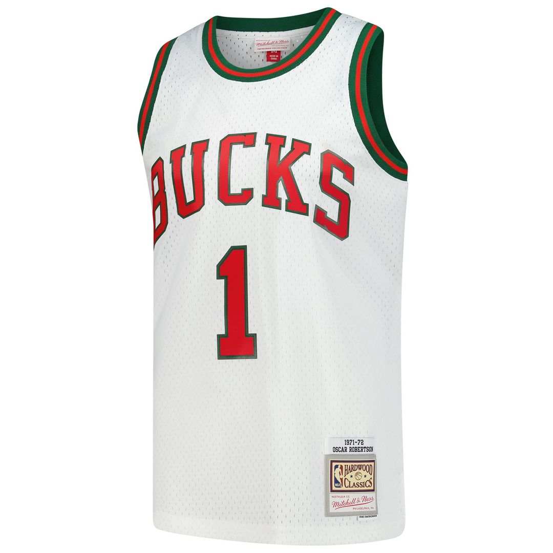 Milwaukee Bucks Oscar Robertson Mitchell & Ness 1971/72 Hardwood Classics Swingman Jersey - Green