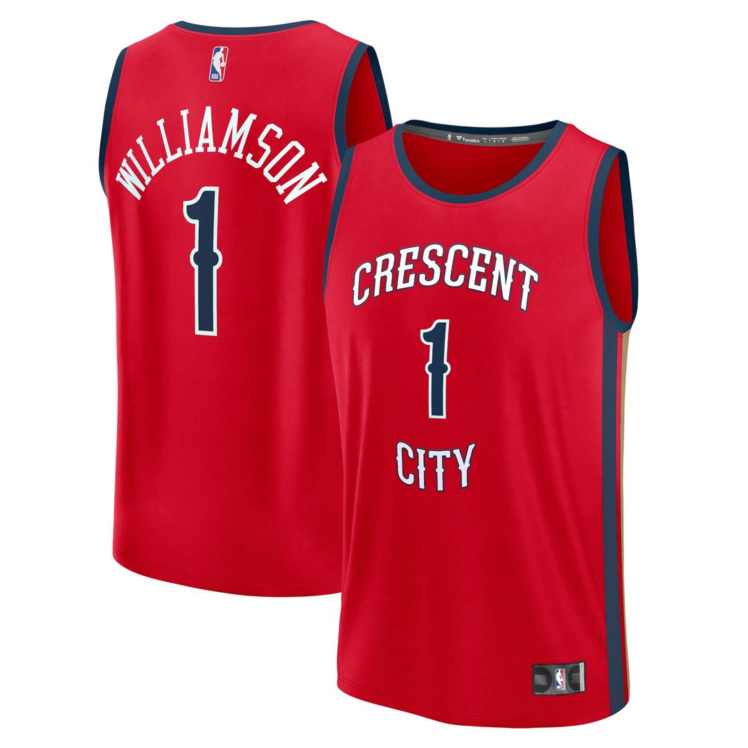 New Orleans Pelicans Zion Williamson Fanatics Fast Break Replica Jersey - Statement Edition - Red