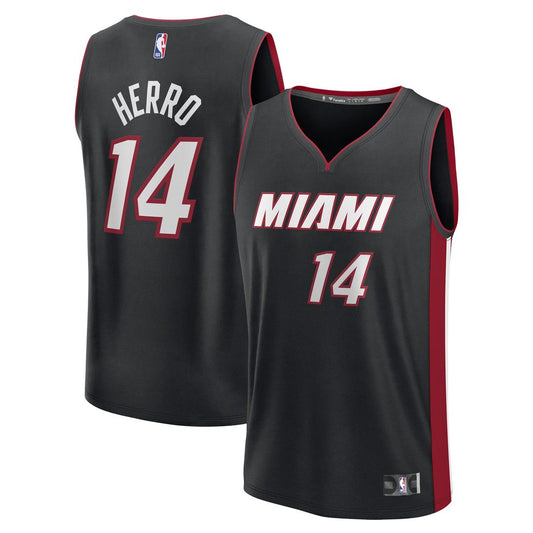 Miami Heat Tyler Herro Fanatics Fast Break Replica Player Jersey - Black - Icon Edition