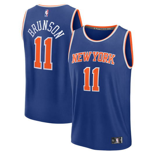 New York Knicks Jalen Brunson Fanatics Youth Fast Break Replica Player Jersey - Icon Edition - Blue