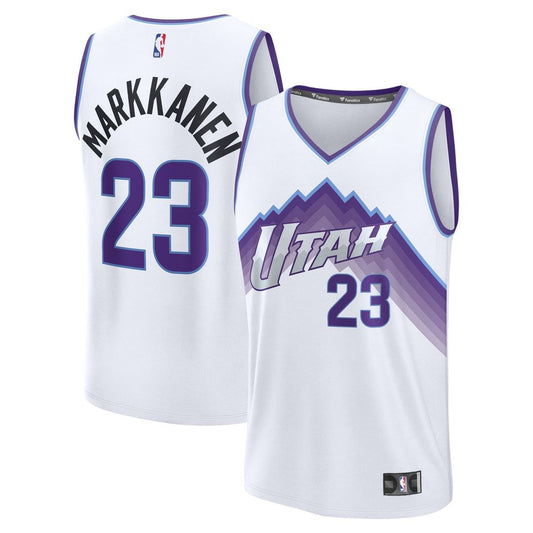 Utah Jazz Lauri Markkanen Fanatics Youth Fast Break Replica Jersey - Association Edition - White