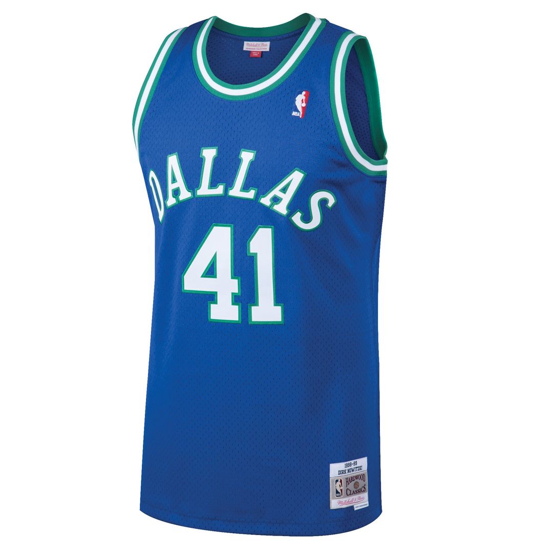 Dallas Mavericks Dirk Nowitzki Mitchell & Ness 1998/99 Hardwood Classics Swingman Jersey - Blue