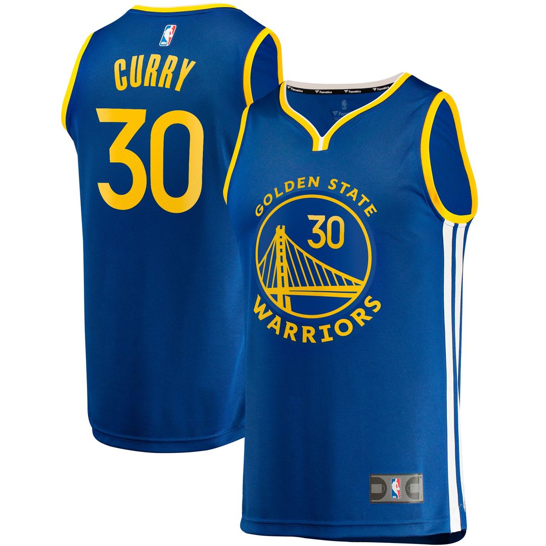 Golden State Warriors Stephen Curry Fanatics Fast Break Replica Jersey - Icon Edition - Royal