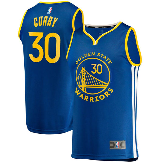 Golden State Warriors Stephen Curry Fanatics Fast Break Replica Jersey - Icon Edition - Royal