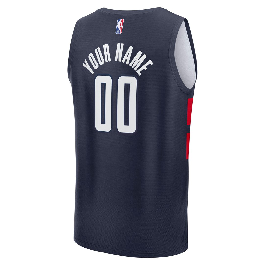 Washington Wizards Fanatics Youth Fast Break Custom Replica Jersey - Navy - Statement Edition