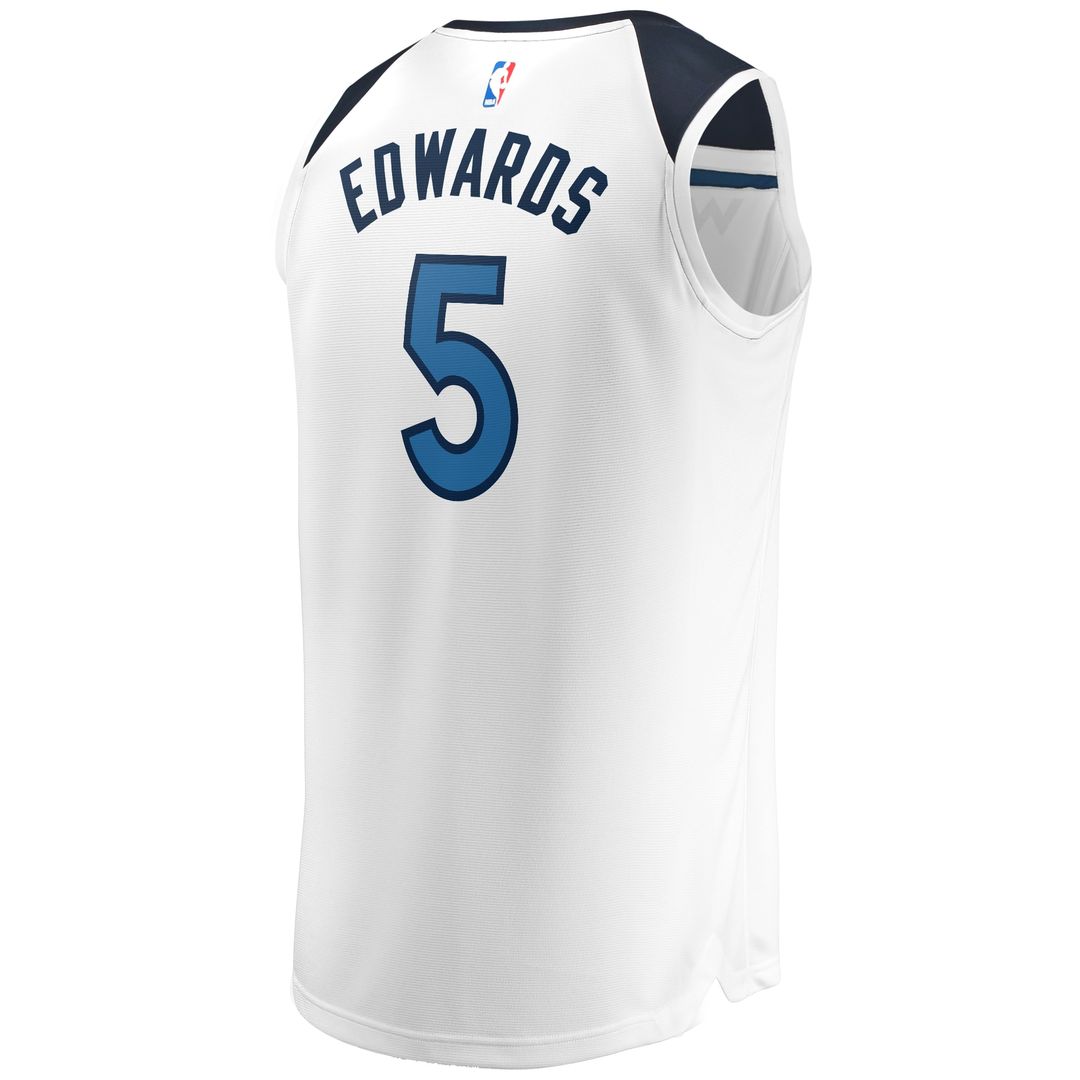 Minnesota Timberwolves Anthony Edwards Fanatics Fast Break Replica Player Jersey - Association Edition - White