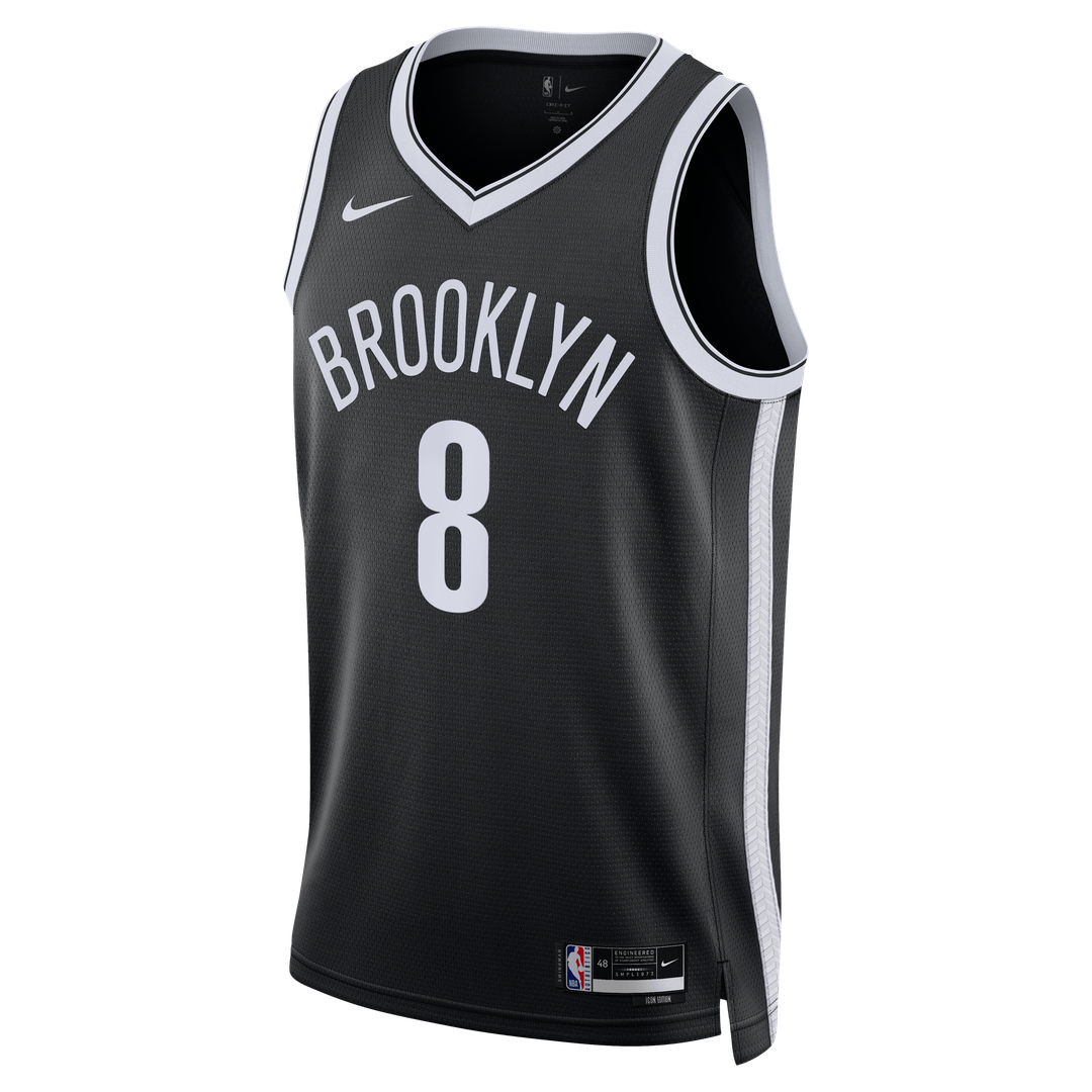Brooklyn Nets Egor Dëmin Nike Unisex Swingman Jersey - Icon Edition - Black