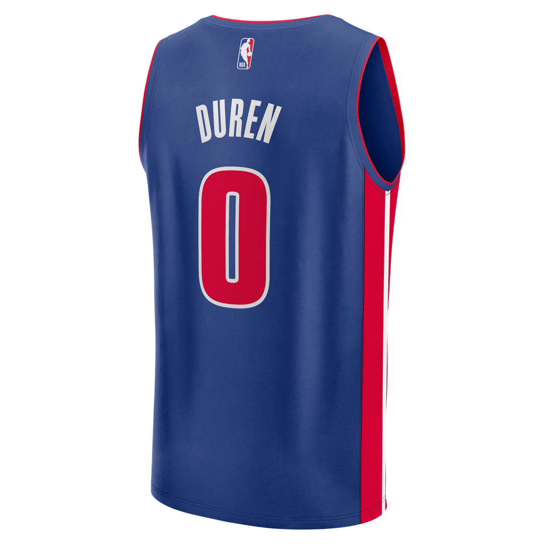 Detroit Pistons Jalen Duren Fanatics Fast Break Replica Jersey - Icon Edition - Blue