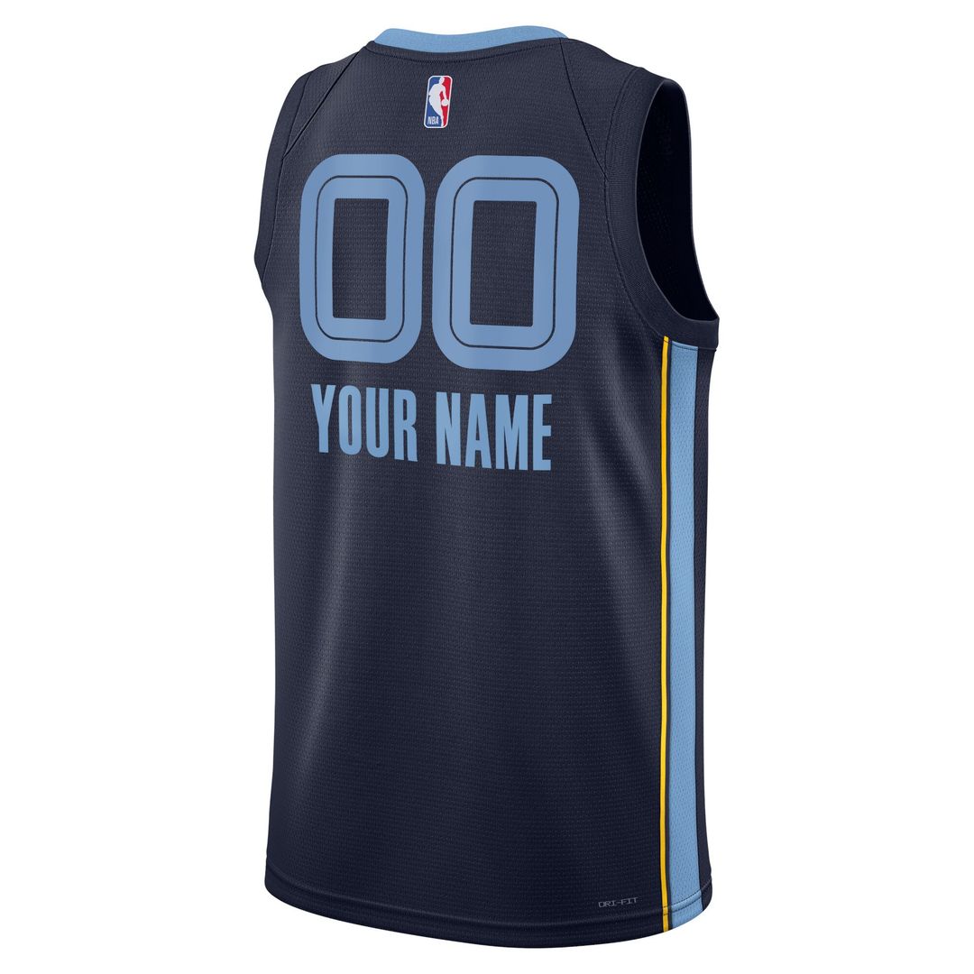 Memphis Grizzlies Nike Unisex Swingman Custom Jersey - Navy - Icon Edition