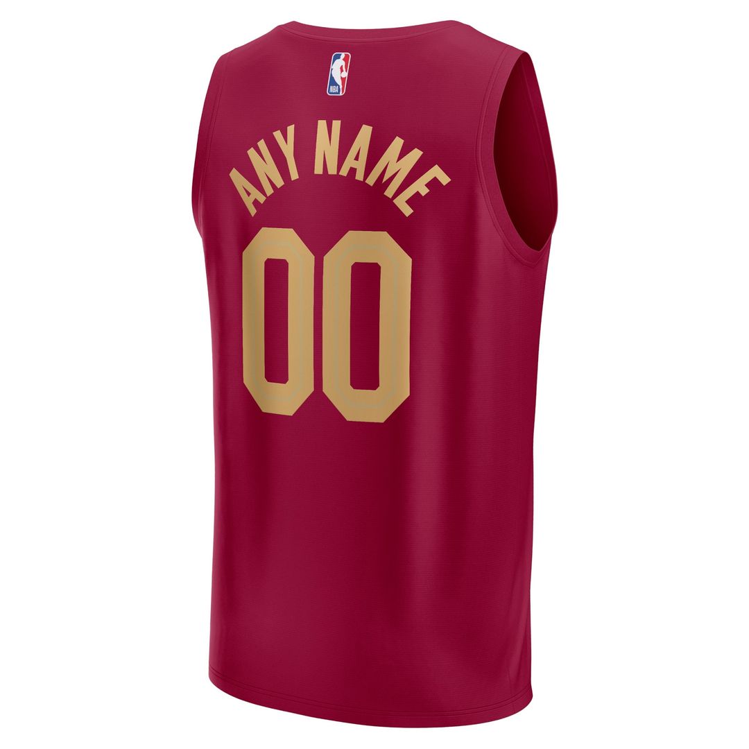 Cleveland Cavaliers Fanatics Fast Break Custom Jersey - Wine - Icon Edition